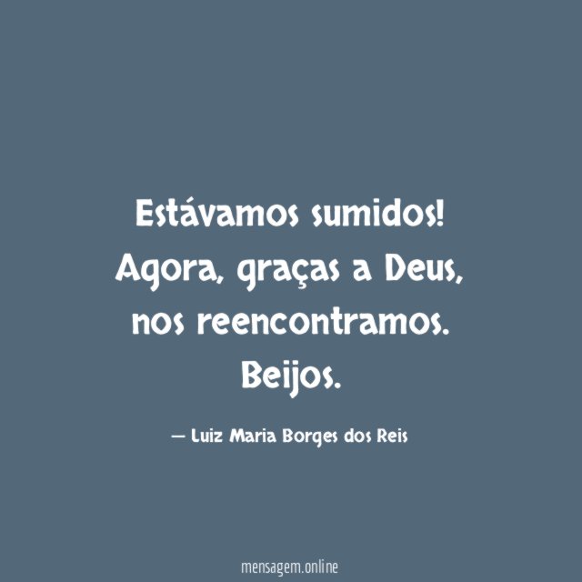 Estávamos sumidos