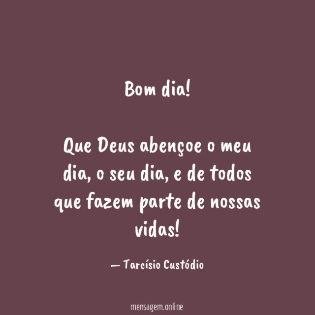 Bom dia