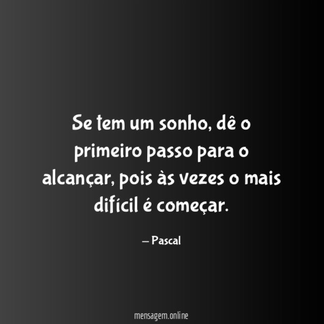 Se tem um sonho