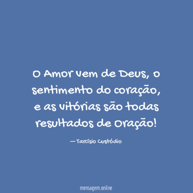 O Amor vem de Deus