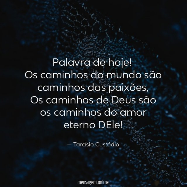 Palavra de hoje