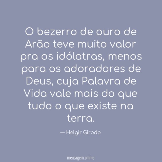 O bezerro de ouro de Arão teve muito