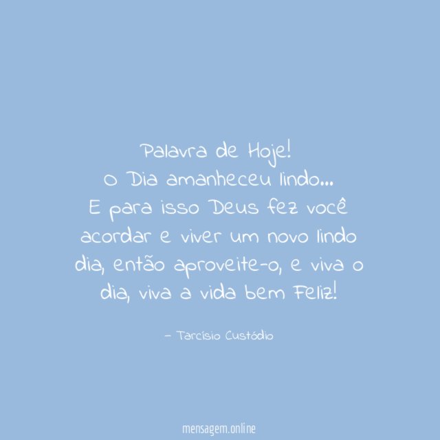 Palavra de Hoje