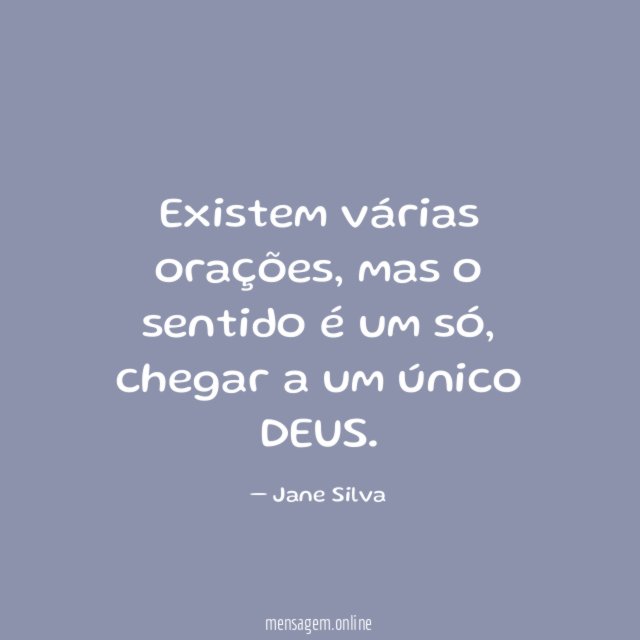 Existem várias orações