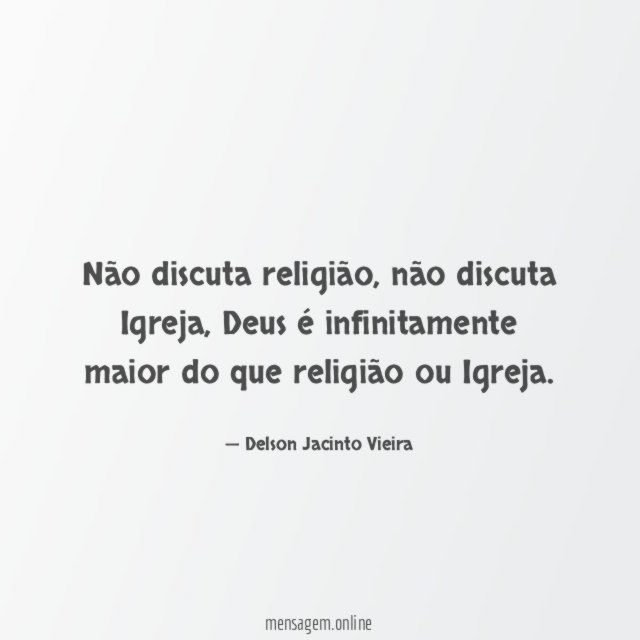 Não discuta religião
