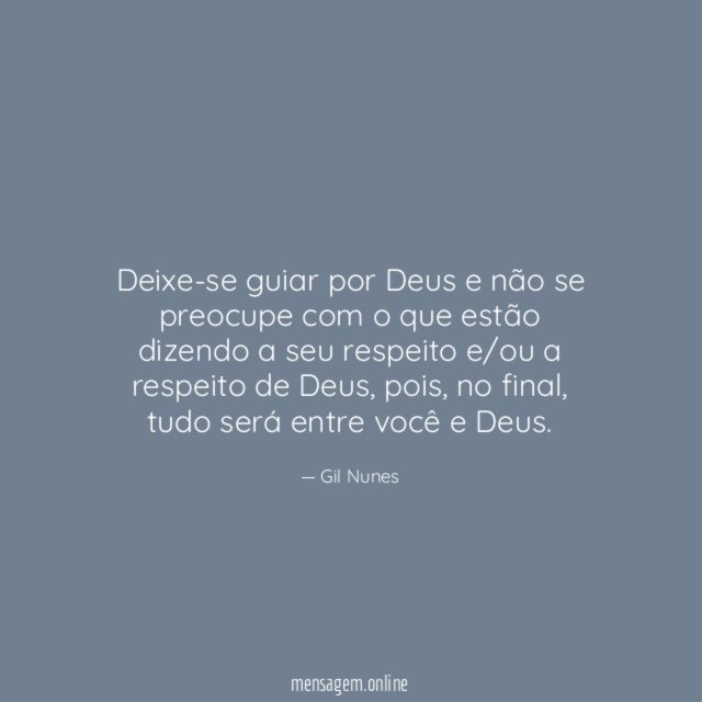 Deixe-se guiar por Deus e não se preocupe