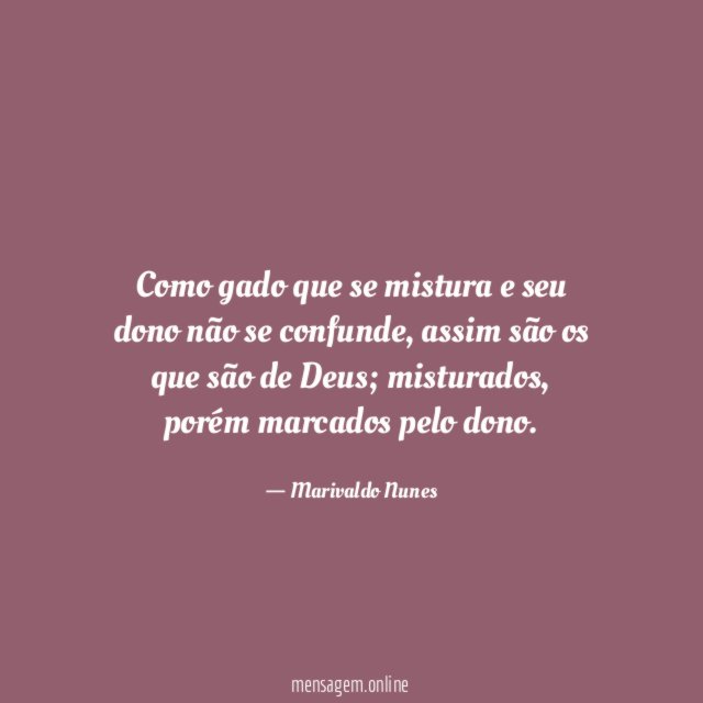 Como gado que se mistura e seu dono não se confunde