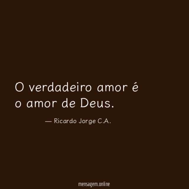 O verdadeiro amor é o amor de Deus