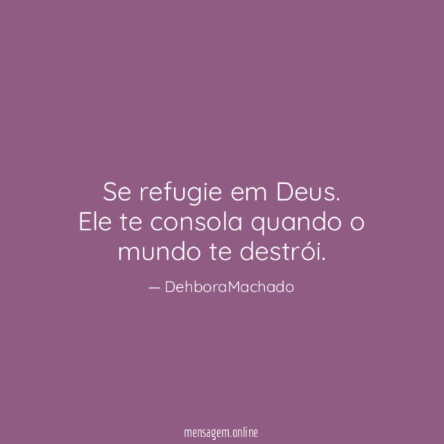 Se refugie em Deus