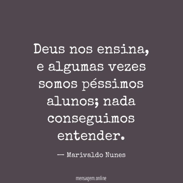 Deus nos ensina