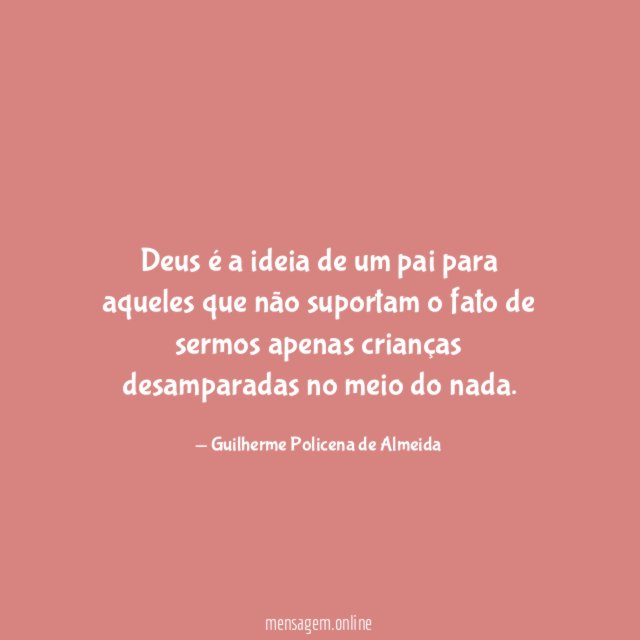 Deus é a ideia de um pai para