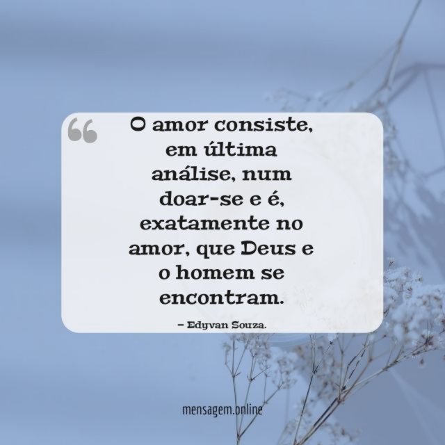 O amor consiste