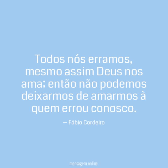 Todos nós erramos