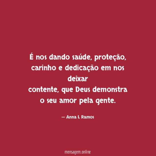 É nos dando saúde