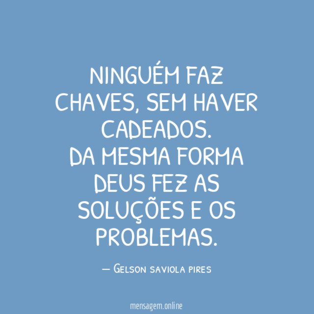 Ninguém faz chaves