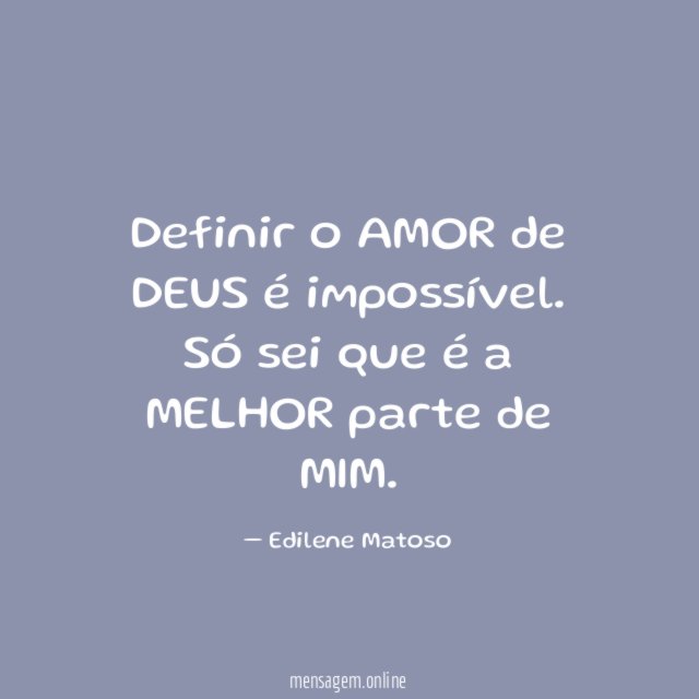 Definir o AMOR de DEUS é impossível