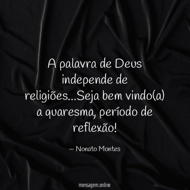 A palavra de Deus independe de religiões