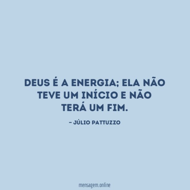 Deus é a energia