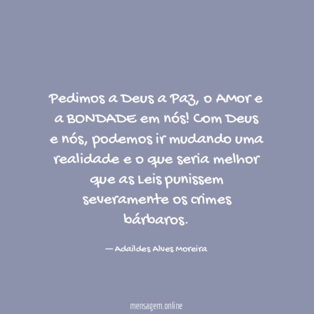 Pedimos a Deus a Paz