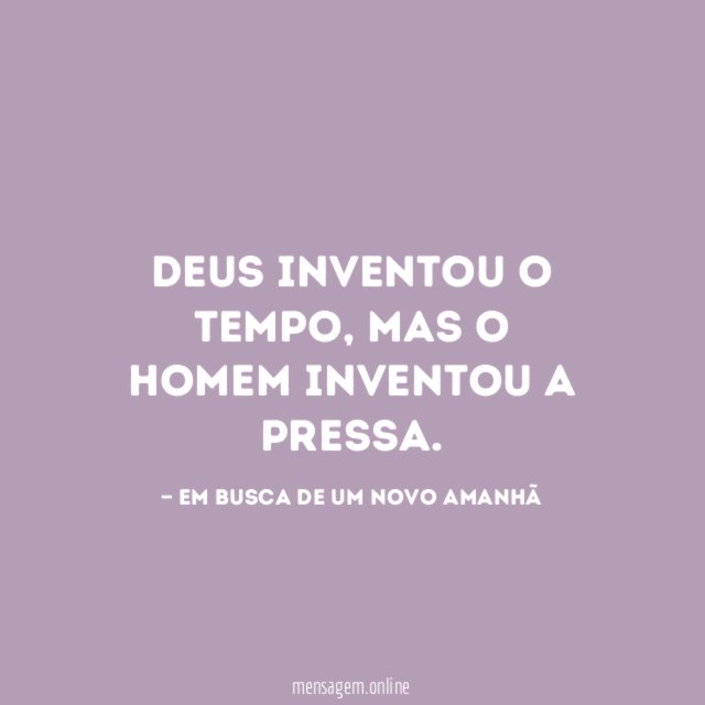 Deus inventou o tempo