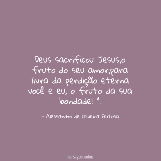 Deus sacrificou Jesus