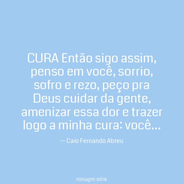 CURA Então sigo assim