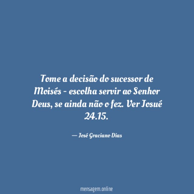 Tome a decisão do sucessor de Moisés -