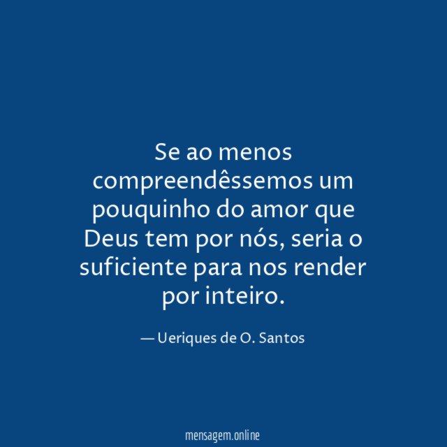Se ao menos compreendêssemos um pouquinho do amor