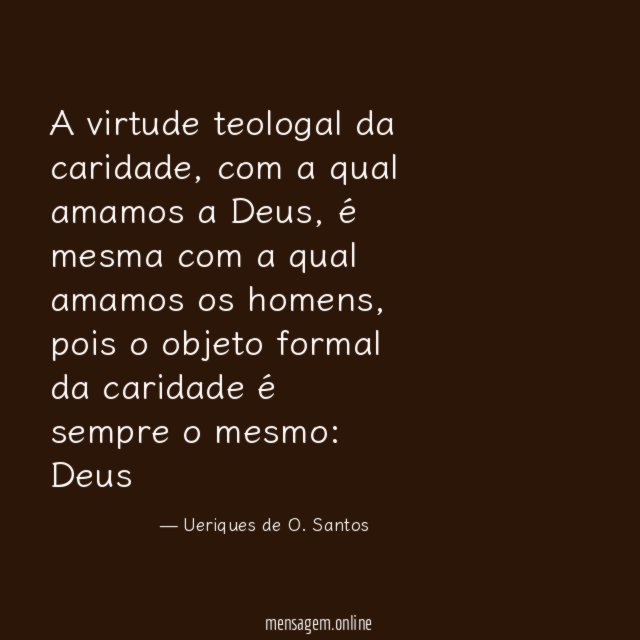 A virtude teologal da caridade