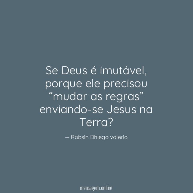 Se Deus é imutável