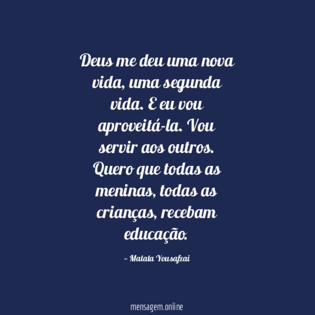 Deus me deu uma nova vida