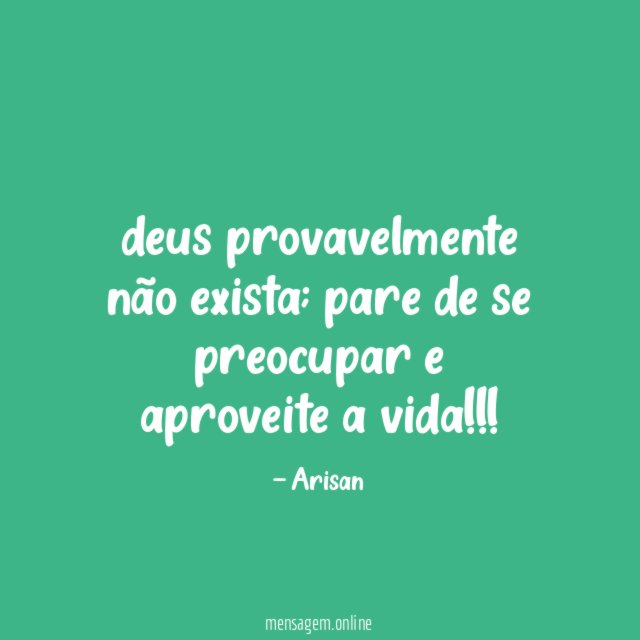 deus provavelmente não exista