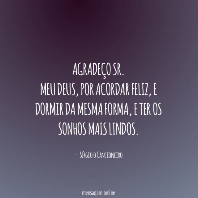 Agradeço Sr
