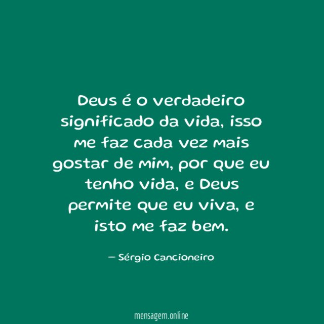Deus é o verdadeiro significado da vida