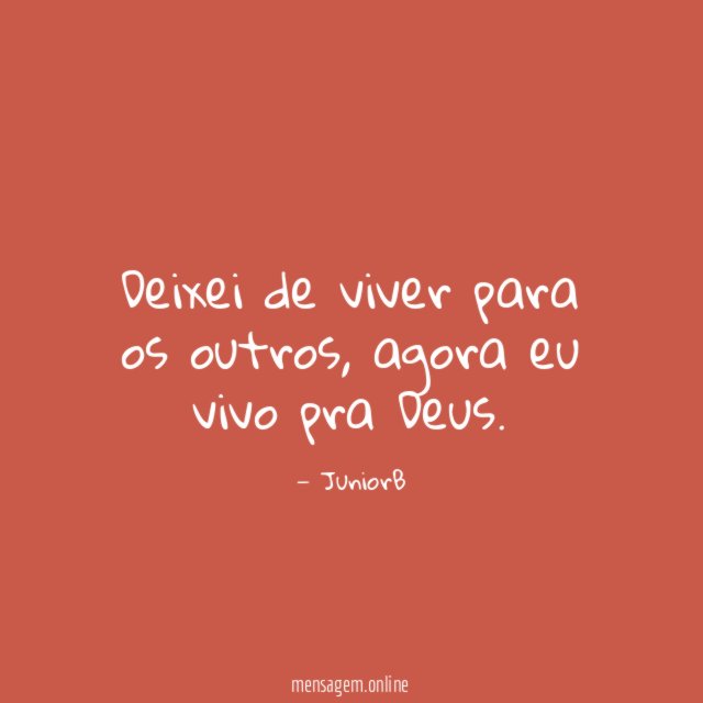 Deixei de viver para os outros