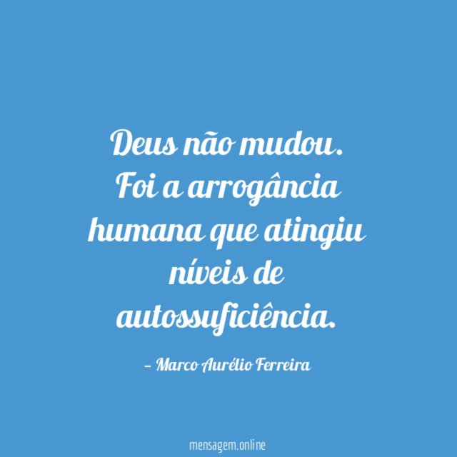 Deus não mudou