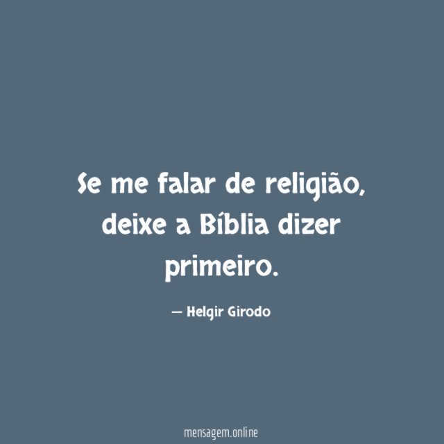 Se me falar de religião