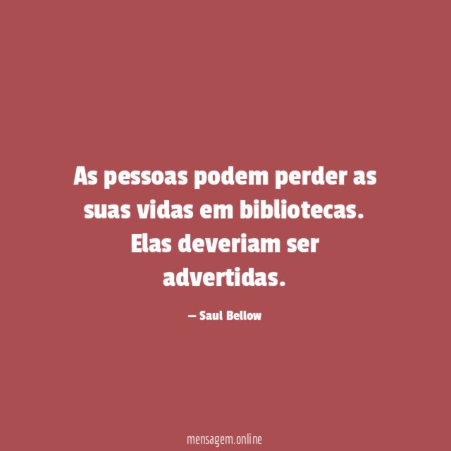 As pessoas podem perder as suas vidas em bibliotecas