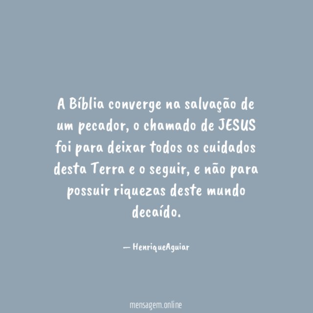 A Bíblia converge na salvação de um pecador