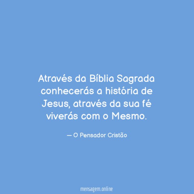 Através da Bíblia Sagrada conhecerás a história de