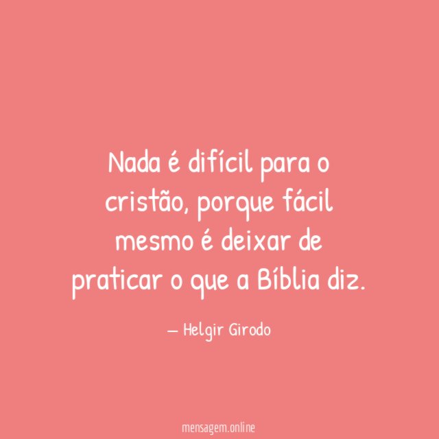 Nada é difícil para o cristão