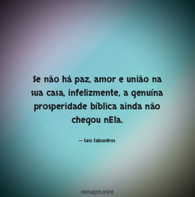 Se não há paz