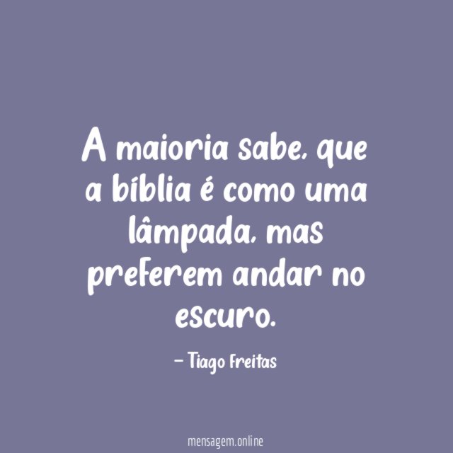 A maioria sabe