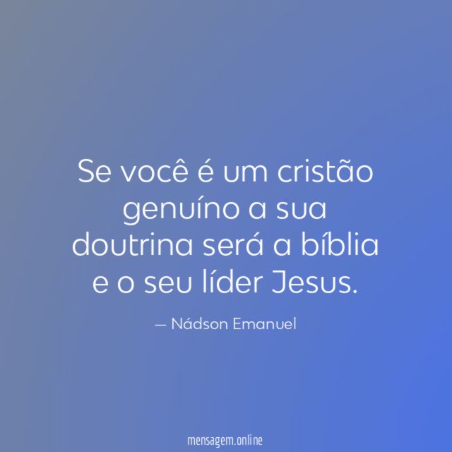 Se você é um cristão genuíno a sua