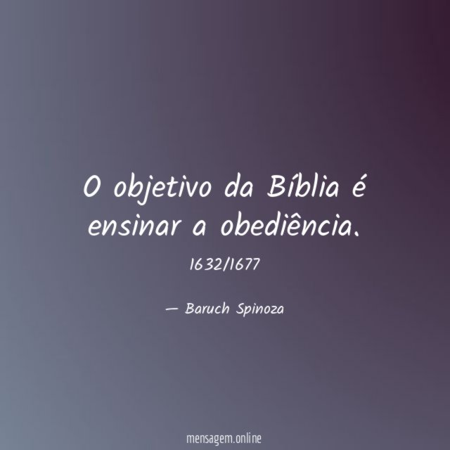 O objetivo da Bíblia é ensinar a obediência.