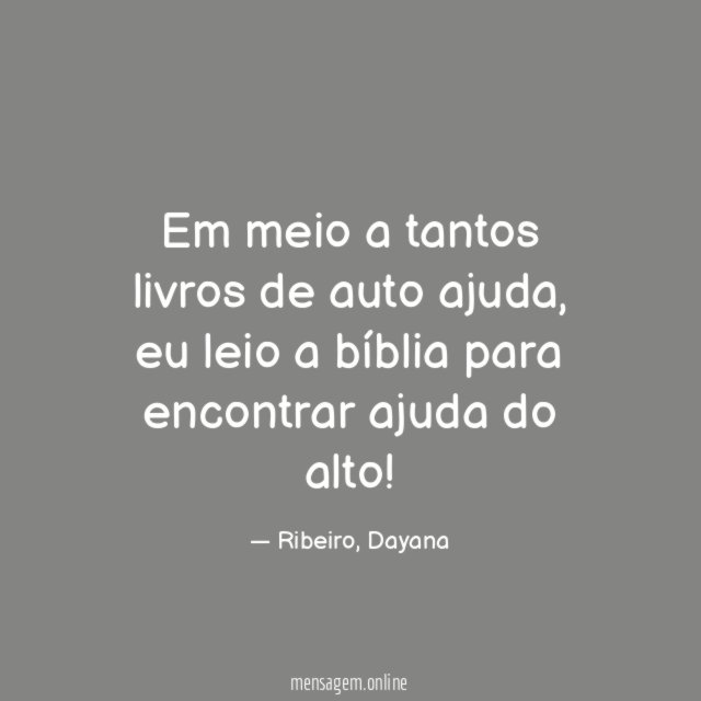 Em meio a tantos livros de auto ajuda