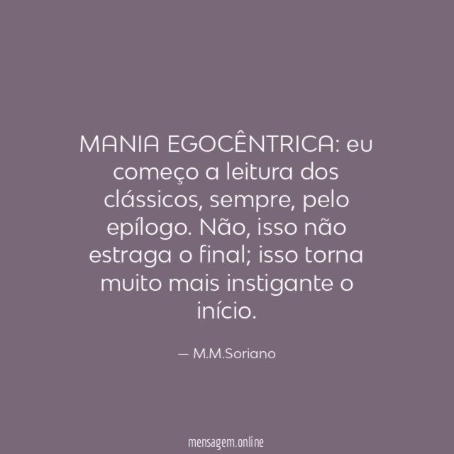 MANIA EGOCÊNTRICA