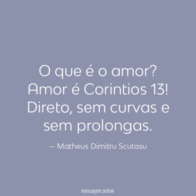O que é o amor