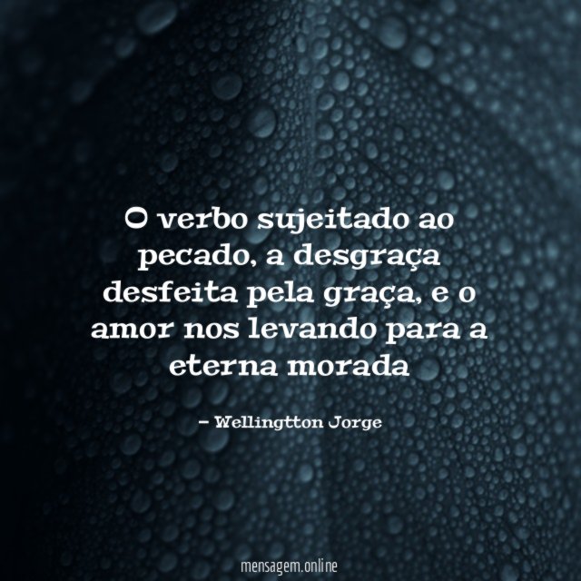 O verbo sujeitado ao pecado