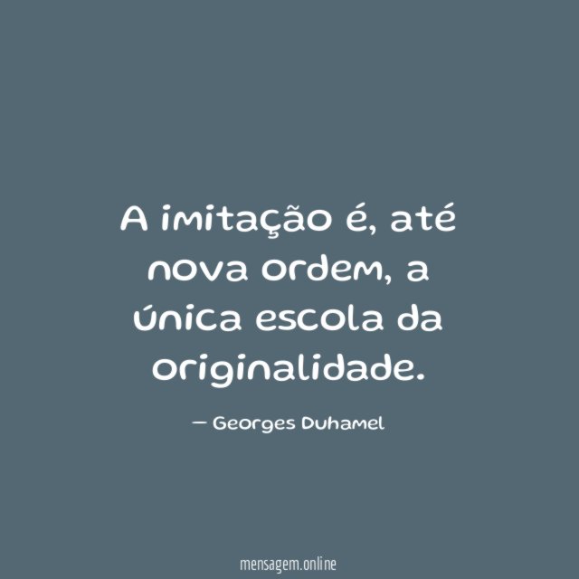 A imitação é